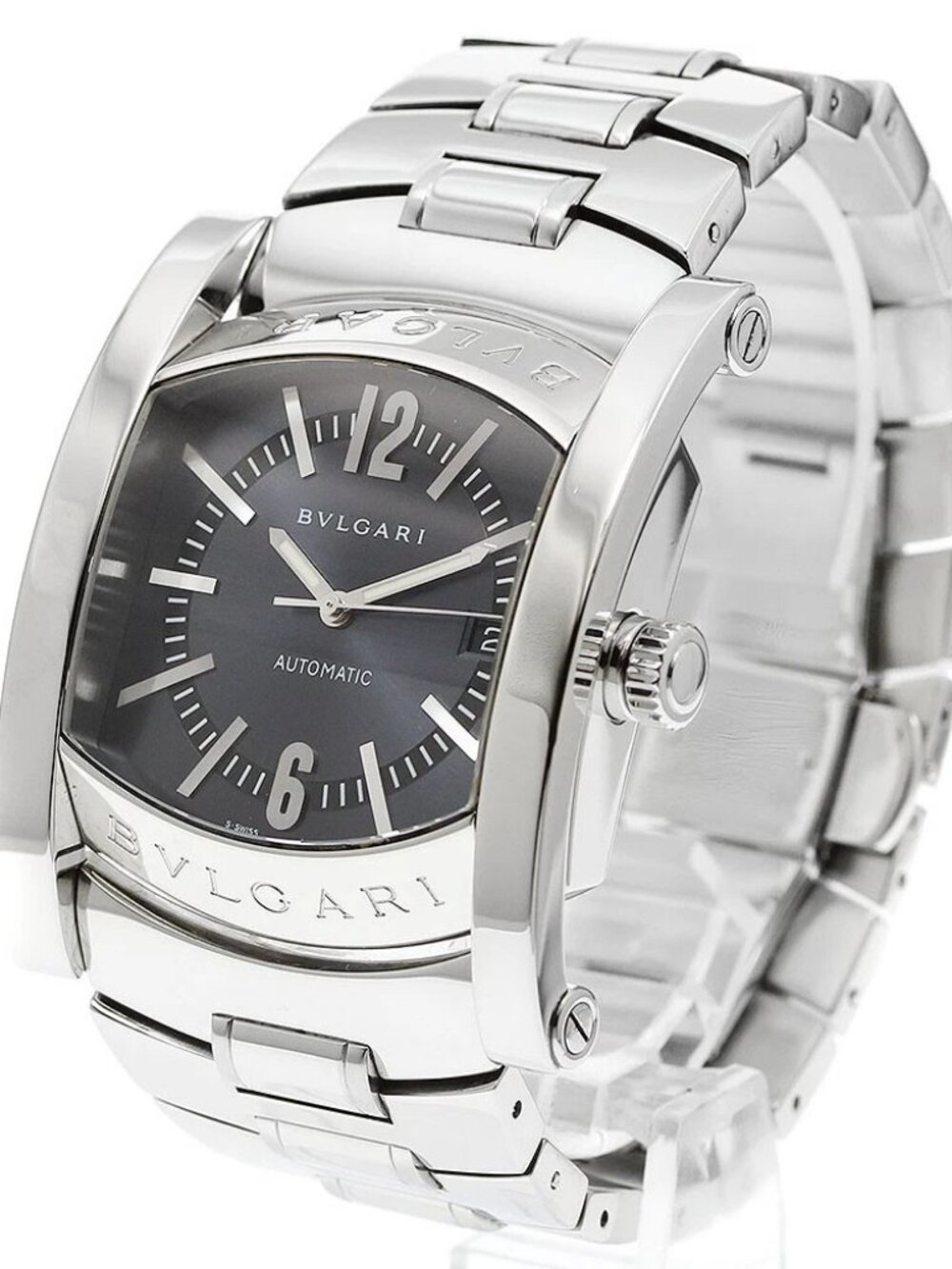BVLGARI Assioma AA48S Date Gray Dial Automatic Men's Watch_957112